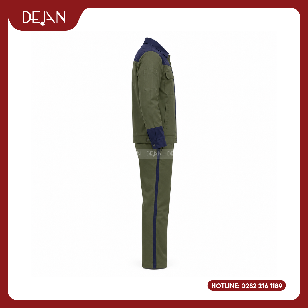 DJDPCN1005-dong-phuc-cong-nhan-04 Đồng Phục Công Nhân DJDPCN1005 - Xanh Rêu Bền Bỉ, Gần Gũi