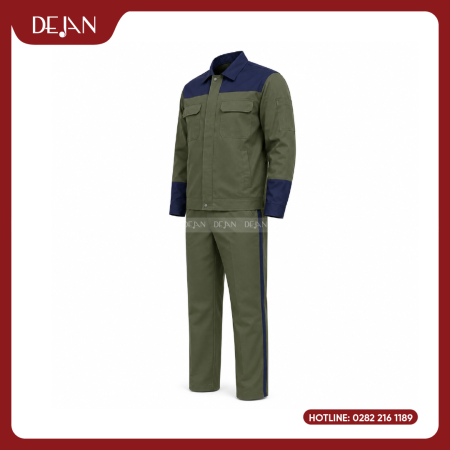Đồng Phục Công Nhân DJDPCN1005 - Xanh Rêu Bền Bỉ, Gần Gũi