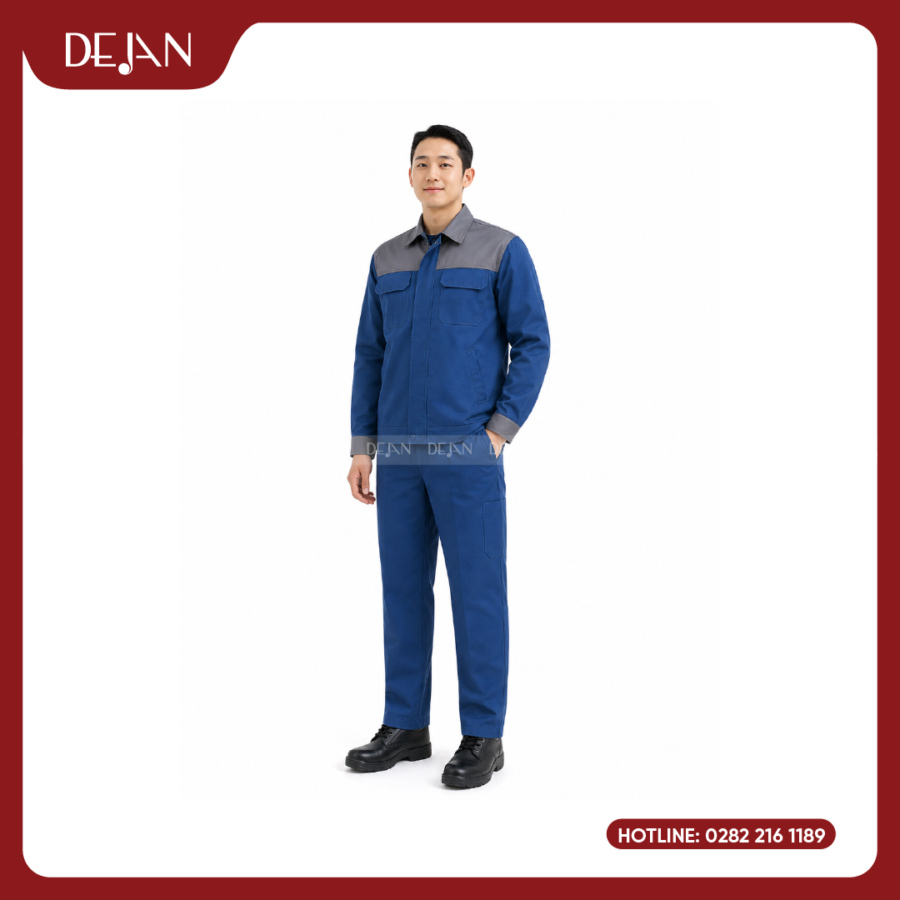 Đồng Phục Công Nhân DJDPCN1008 - Xanh Dương Chuyên Nghiệp, Dễ Ứng Dụng