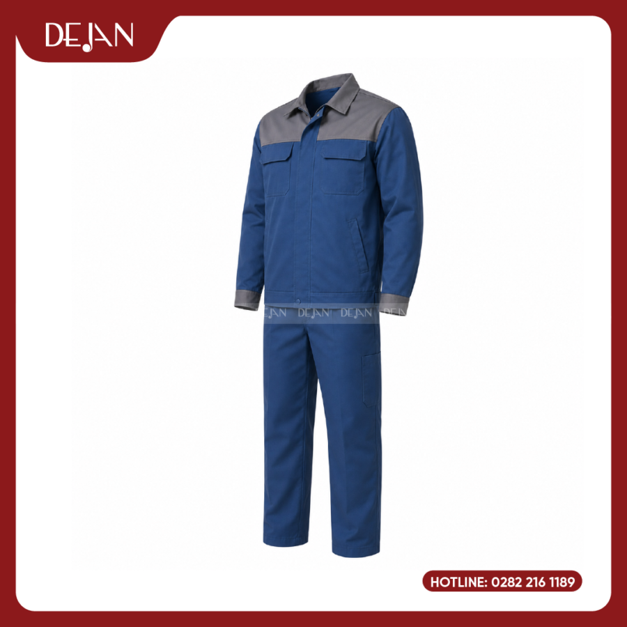 Đồng Phục Công Nhân DJDPCN1008 - Xanh Dương Chuyên Nghiệp, Dễ Ứng Dụng
