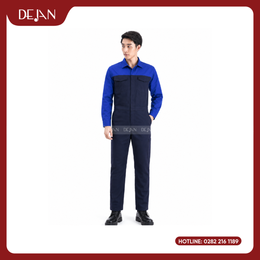 Đồng Phục Công Nhân DJDPCN1009 - Navy Phối Xanh Dương Năng Động