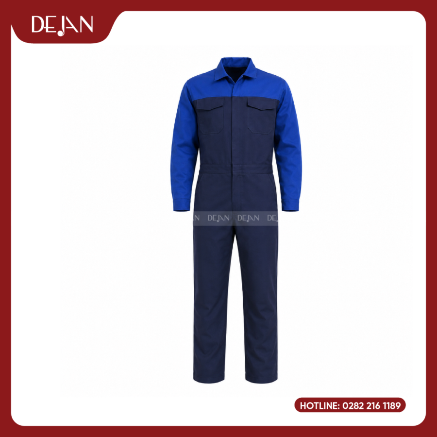 Đồng Phục Công Nhân DJDPCN1009 - Navy Phối Xanh Dương Năng Động