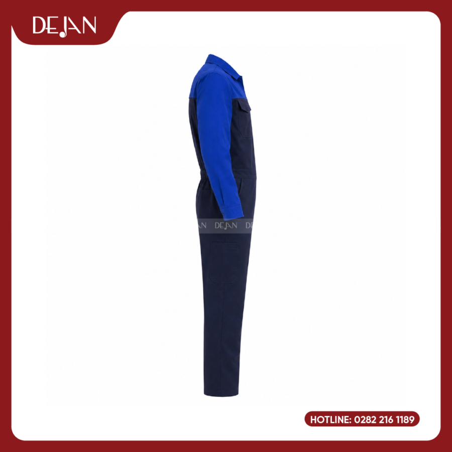 Đồng Phục Công Nhân DJDPCN1009 - Navy Phối Xanh Dương Năng Động