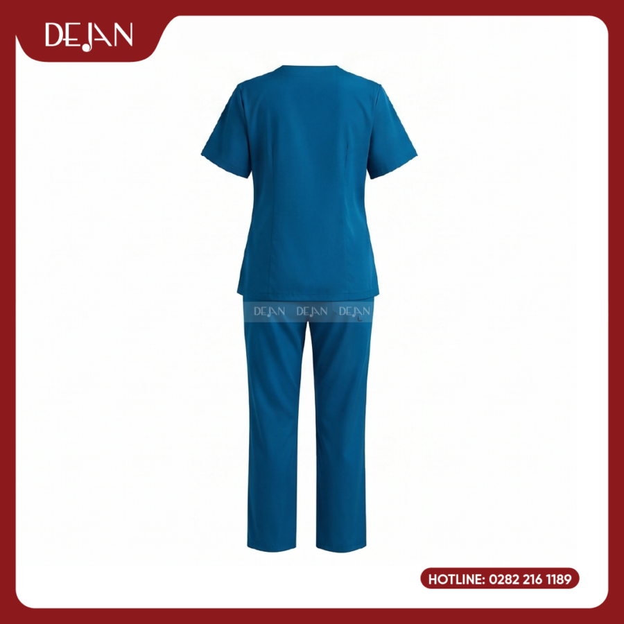 Đồng Phục Điều Dưỡng DJDPĐD1004 - Xanh Cổ Vịt Hiện Đại, Phong Cách Scrubs