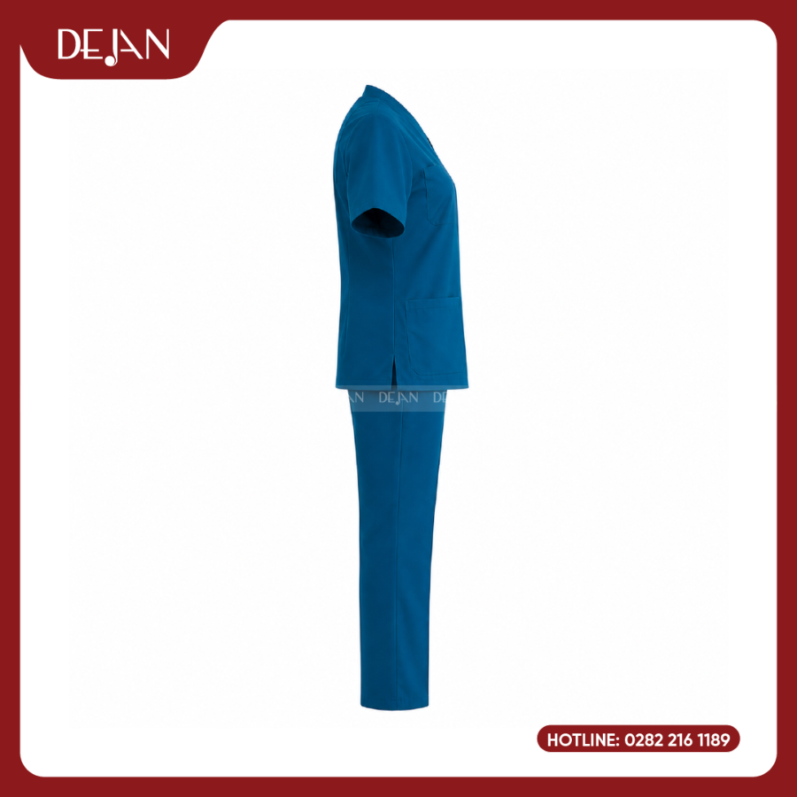 Đồng Phục Điều Dưỡng DJDPĐD1004 - Xanh Cổ Vịt Hiện Đại, Phong Cách Scrubs