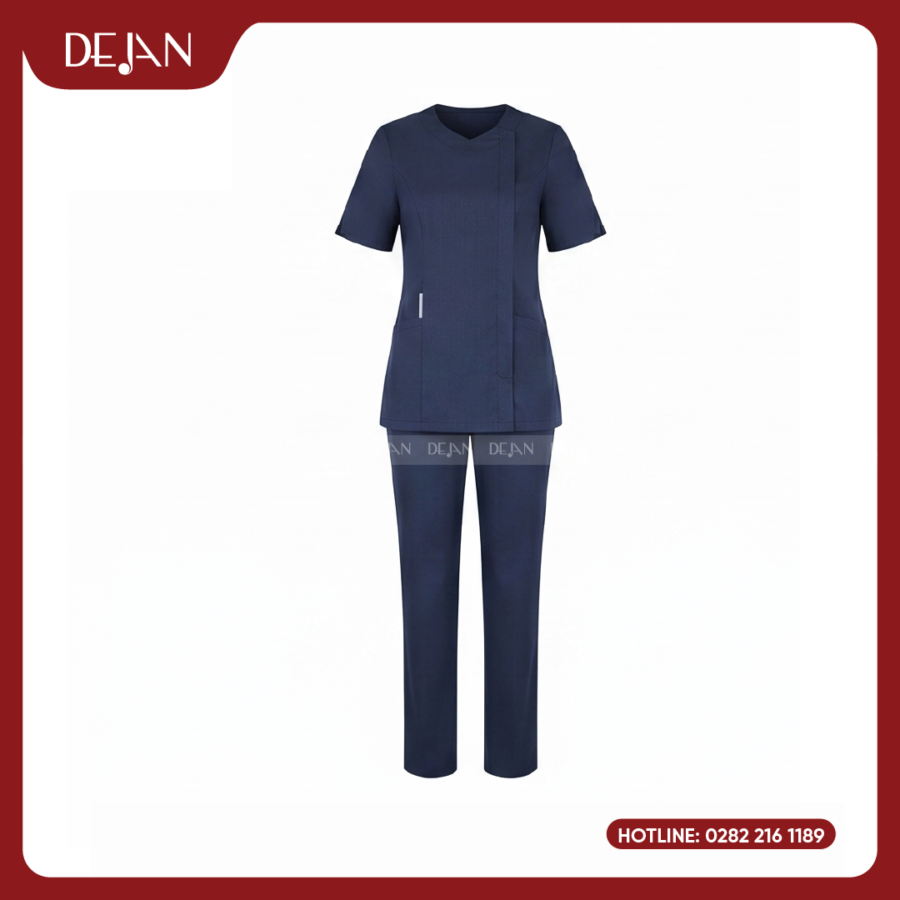 Đồng Phục Hộ Lý Bệnh Viện DJDPHLBN1001 - Xanh Navy Điềm Tĩnh, Đáng Tin Cậy