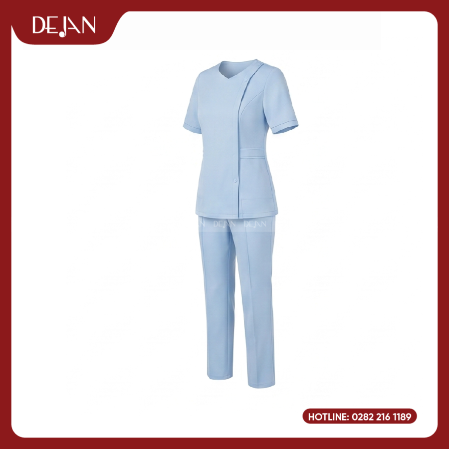 Đồng Phục Hộ Lý DJDPHLBN1003 - Xanh Dương Nhạt Dịu Mắt