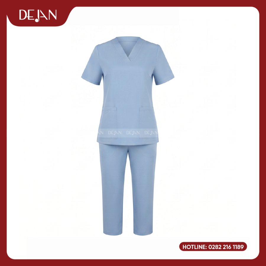 Đồng Phục Hộ Lý DJDPHLBN1006 - Xanh Dương Xám Tối Giản, Gọn Gàng