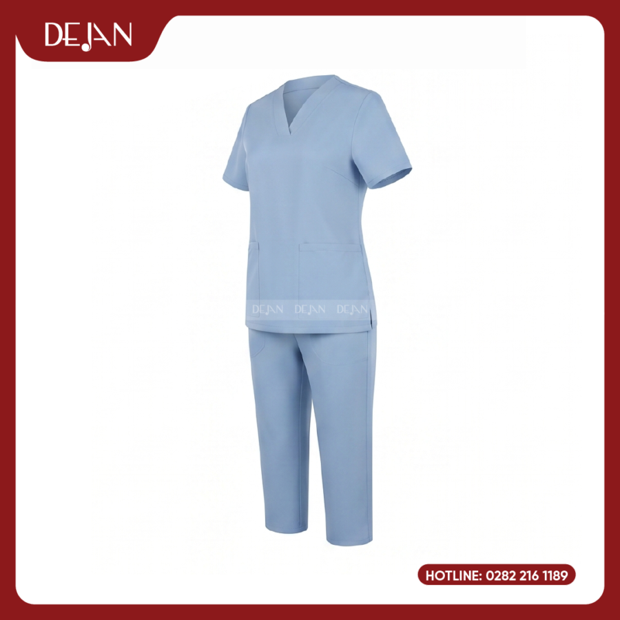 Đồng Phục Hộ Lý DJDPHLBN1006 - Xanh Dương Xám Tối Giản, Gọn Gàng