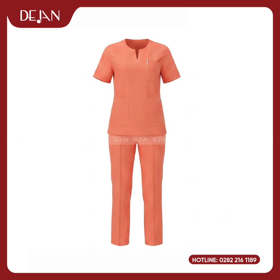 Đồng Phục Hộ Lý DJDPHLBN1008 - Cam San Hô Rực Rỡ, Tràn Đầy Năng Lượng