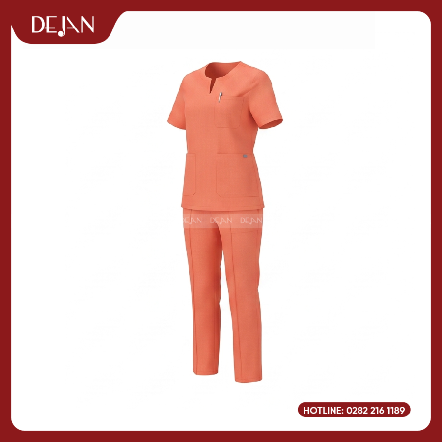 Đồng Phục Hộ Lý DJDPHLBN1008 - Cam San Hô Rực Rỡ, Tràn Đầy Năng Lượng