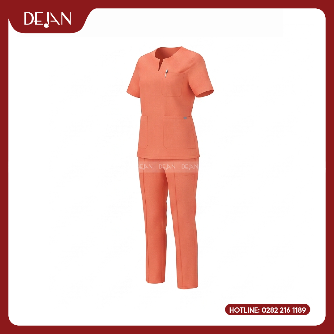 DJDPHLBN1008-dong-phuc-ho-ly-05 Đồng Phục Hộ Lý DJDPHLBN1008 - Cam San Hô Rực Rỡ, Tràn Đầy Năng Lượng