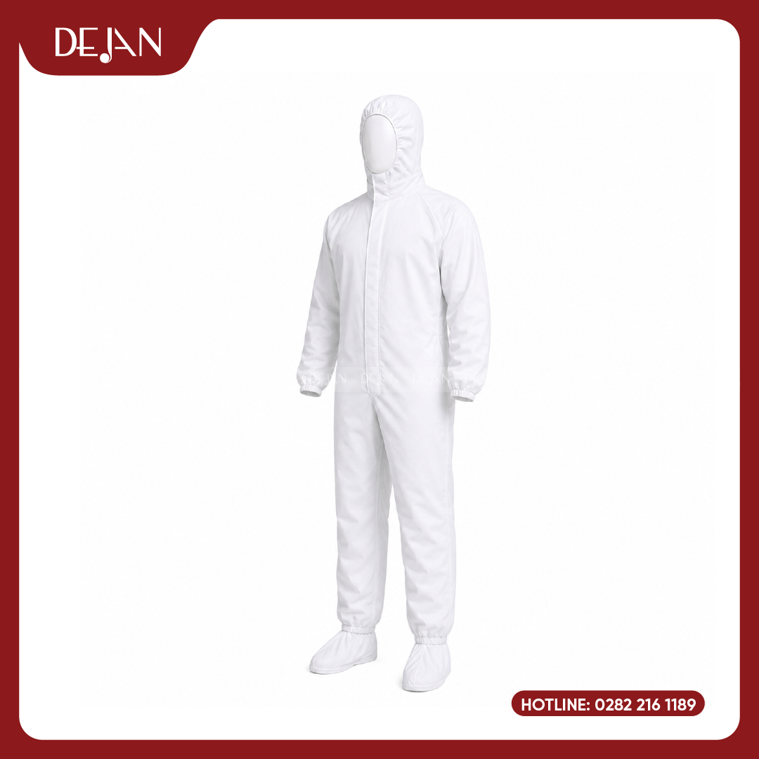 DJDPPS1001-dong-phuc-phong-sach-05 Đồng Phục Phòng Sạch DJDPPS1001 - Trắng Tinh Khiết, Đạt Chuẩn
