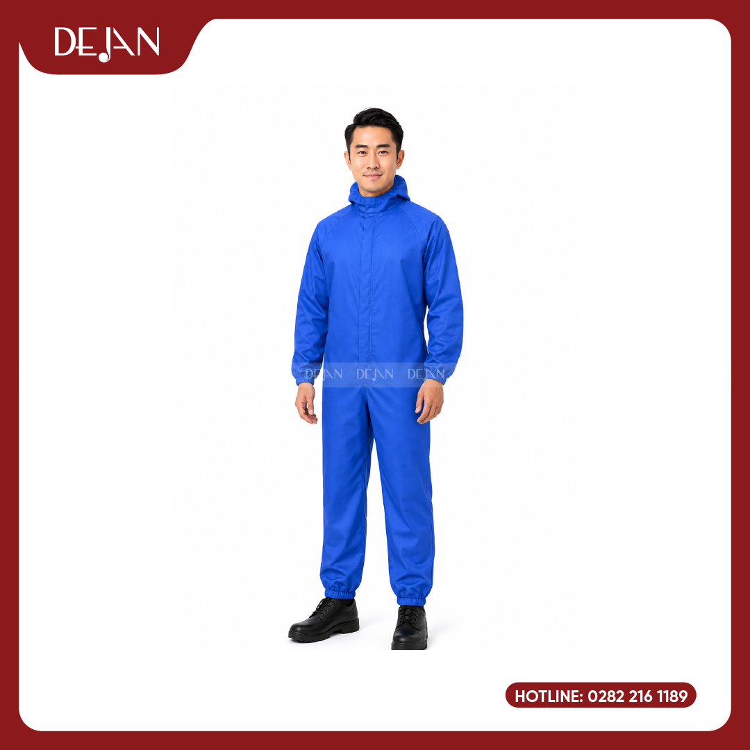 DJDPPS1003-dong-phuc-phong-sach-01 Đồng Phục Phòng Sạch DJDPPS1003 - Xanh Dương Tươi, Dễ Nhận Diện