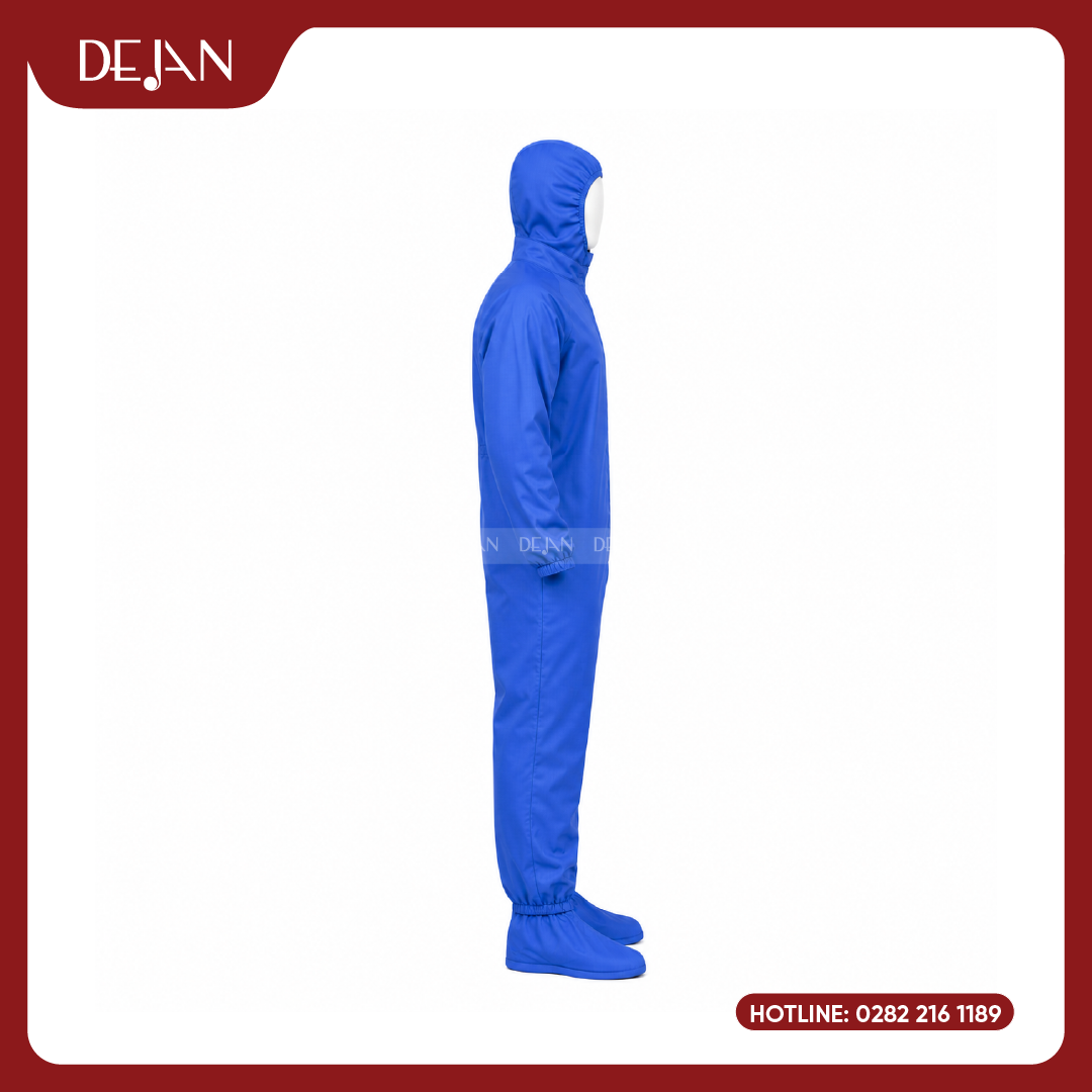 DJDPPS1003-dong-phuc-phong-sach-04 Đồng Phục Phòng Sạch DJDPPS1003 - Xanh Dương Tươi, Dễ Nhận Diện
