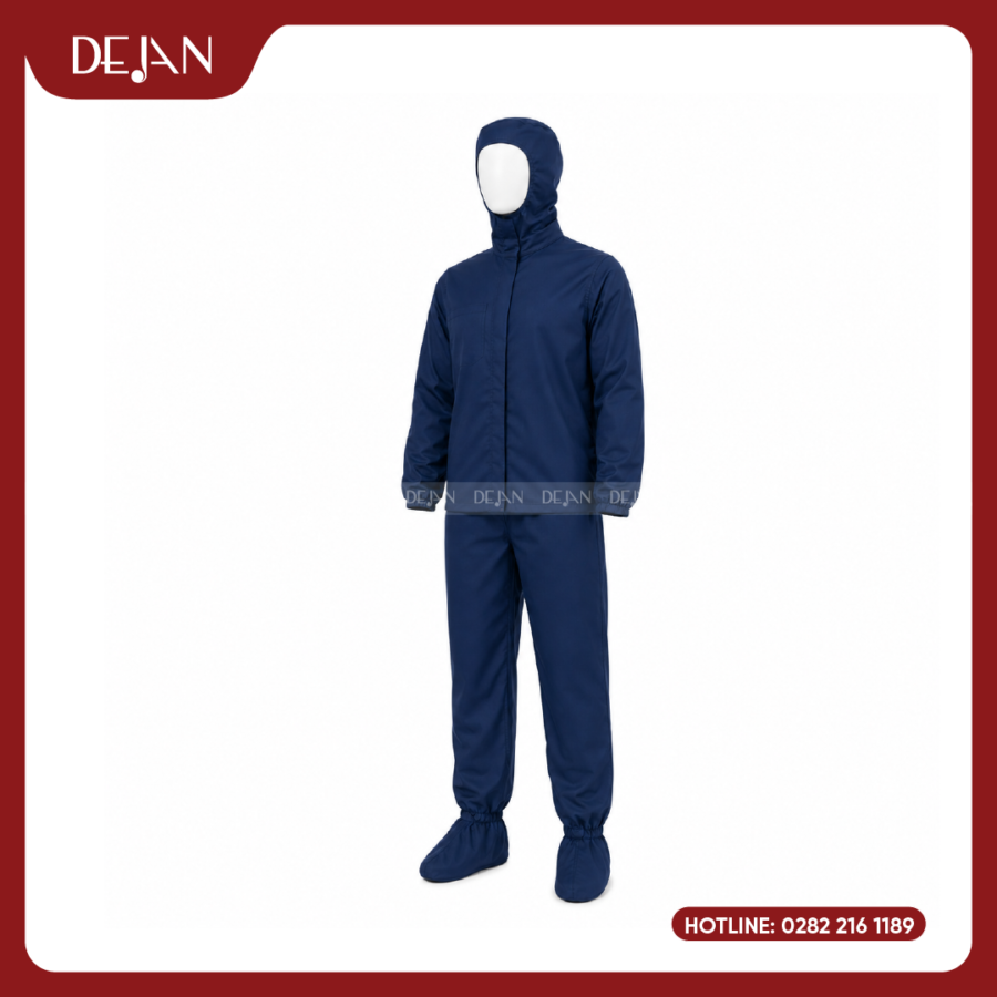 Đồng Phục Phòng Sạch DJDPPS1004 - Xanh Navy Chuyên Nghiệp