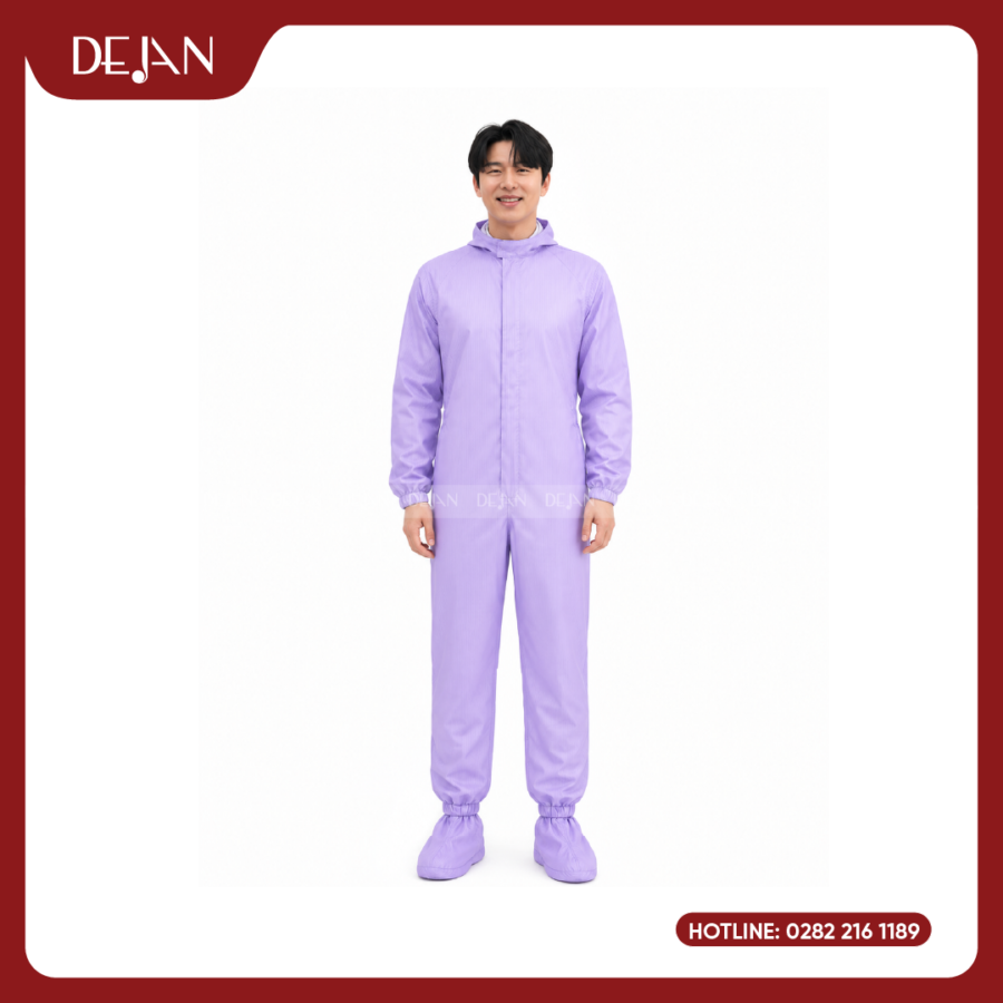 Đồng Phục Phòng Sạch DJDPPS1005 - Tím Nhạt Dịu Dàng, Khác Biệt