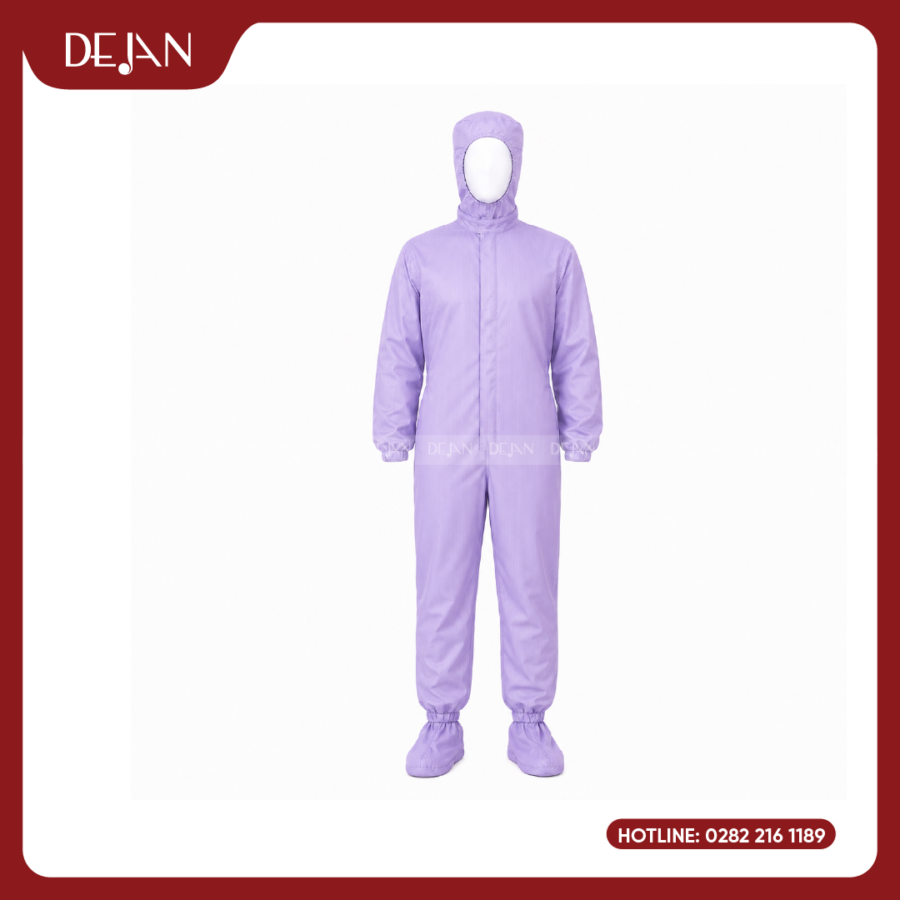 Đồng Phục Phòng Sạch DJDPPS1005 - Tím Nhạt Dịu Dàng, Khác Biệt