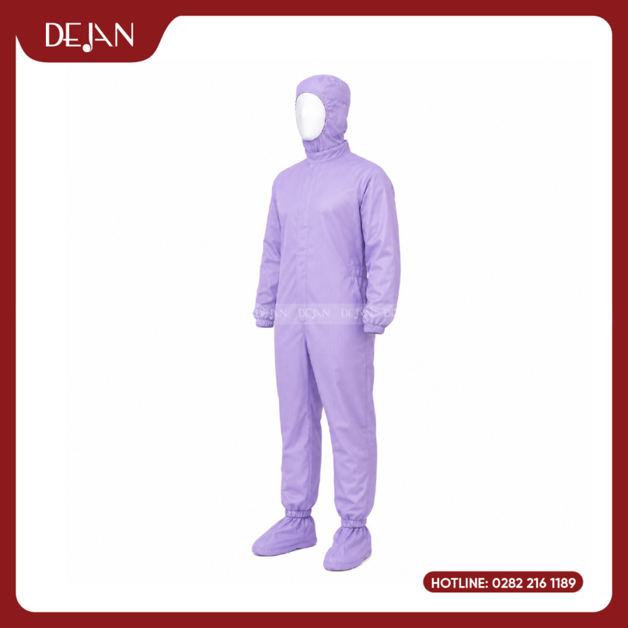 Đồng Phục Phòng Sạch DJDPPS1005 - Tím Nhạt Dịu Dàng, Khác Biệt