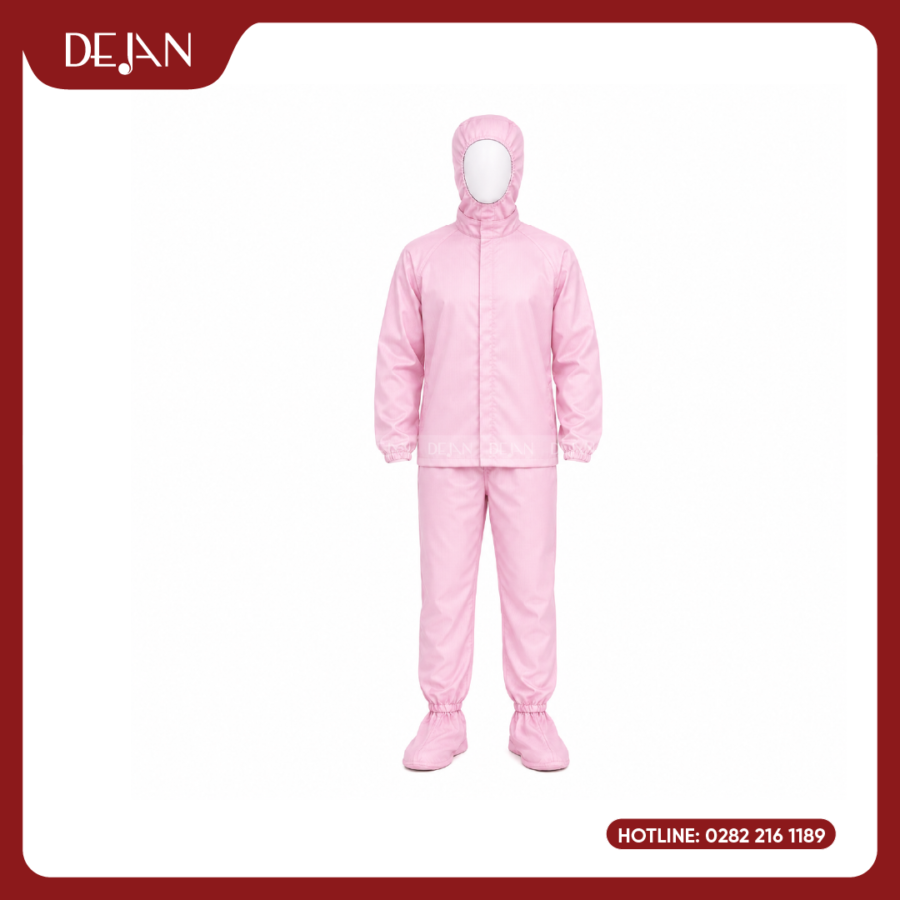 Đồng Phục Phòng Sạch DJDPPS1006 - Hồng Nhạt Nhẹ Nhàng