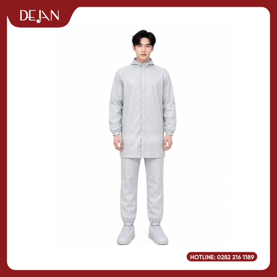 Đồng Phục Phòng Sạch DJDPPS1007 - Xám Nhạt Trung Tính