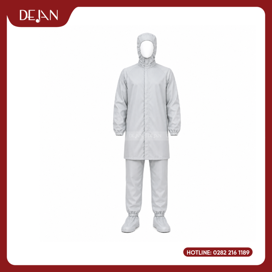 Đồng Phục Phòng Sạch DJDPPS1007 - Xám Nhạt Trung Tính