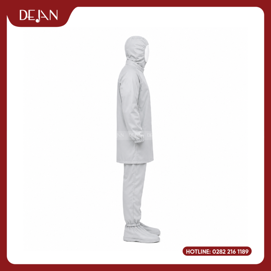 Đồng Phục Phòng Sạch DJDPPS1007 - Xám Nhạt Trung Tính