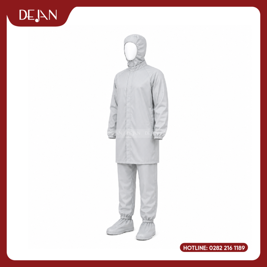 Đồng Phục Phòng Sạch DJDPPS1007 - Xám Nhạt Trung Tính