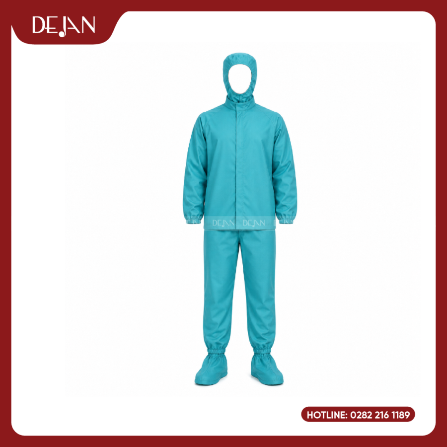 Đồng Phục Phòng Sạch DJDPPS1009 - Xanh Ngọc Hiện Đại, Nổi Bật