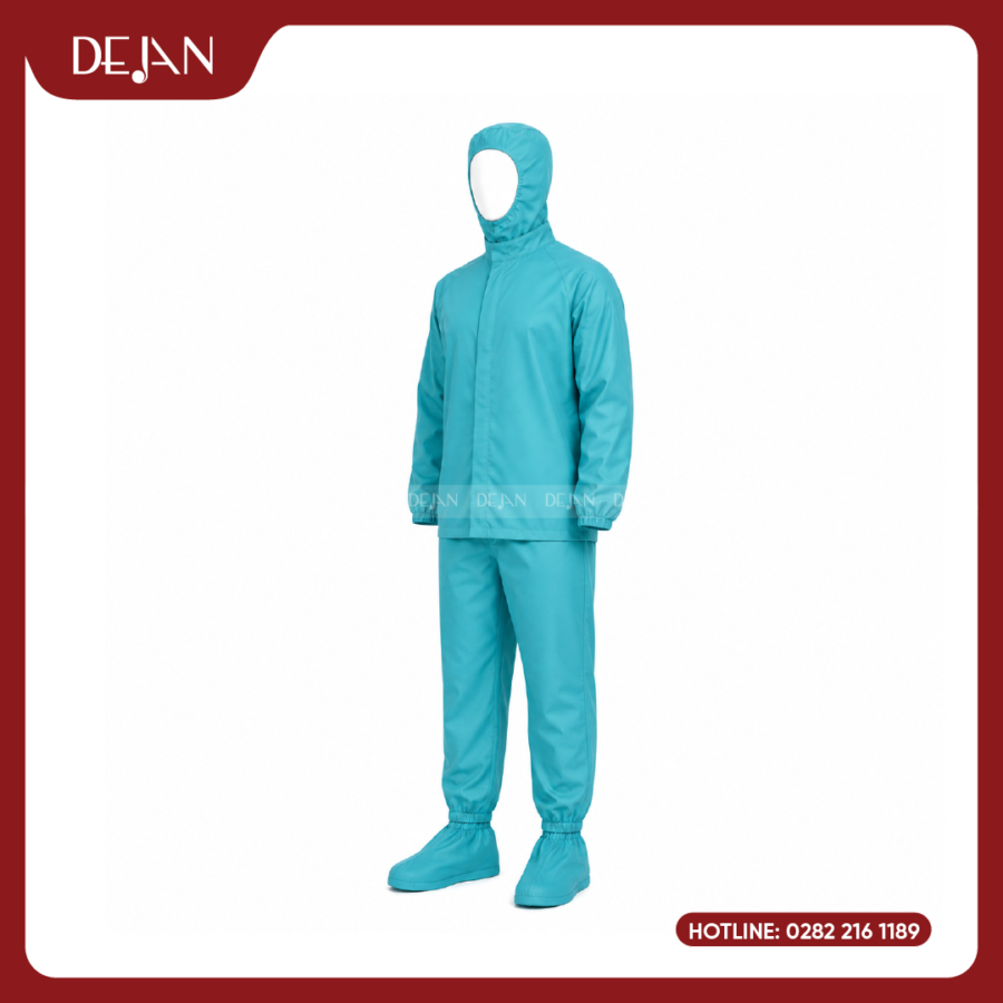 Đồng Phục Phòng Sạch DJDPPS1009 - Xanh Ngọc Hiện Đại, Nổi Bật