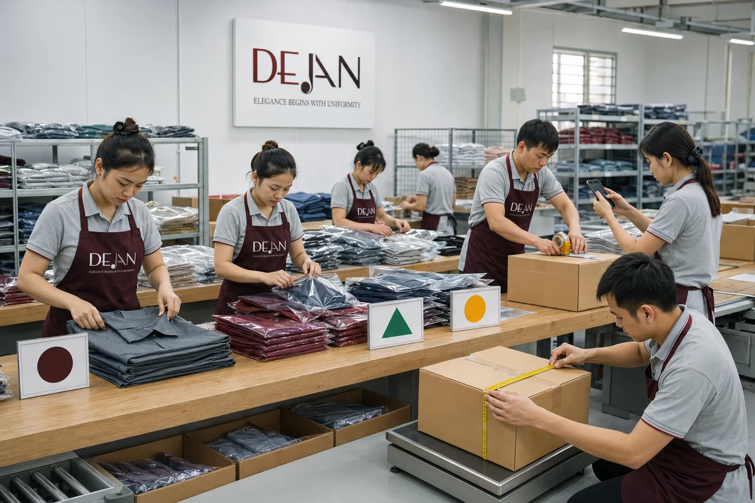 May đồng phục gửi đi Hàn Quốc: Từ thiết kế online đến đóng kiện giao hàng