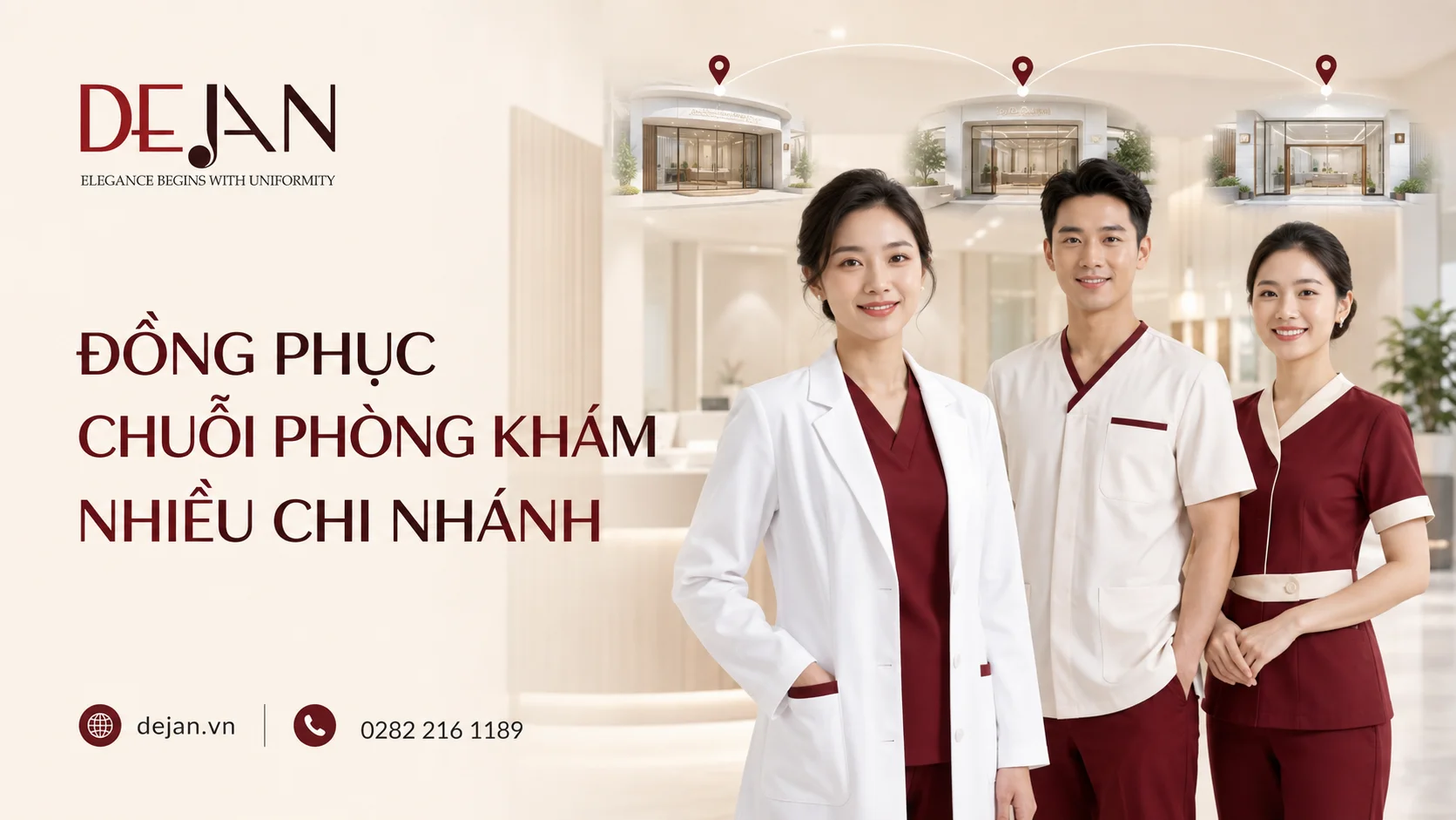 Đồng phục chuỗi phòng khám nhiều chi nhánh: Đảm bảo đồng bộ như thế nào?