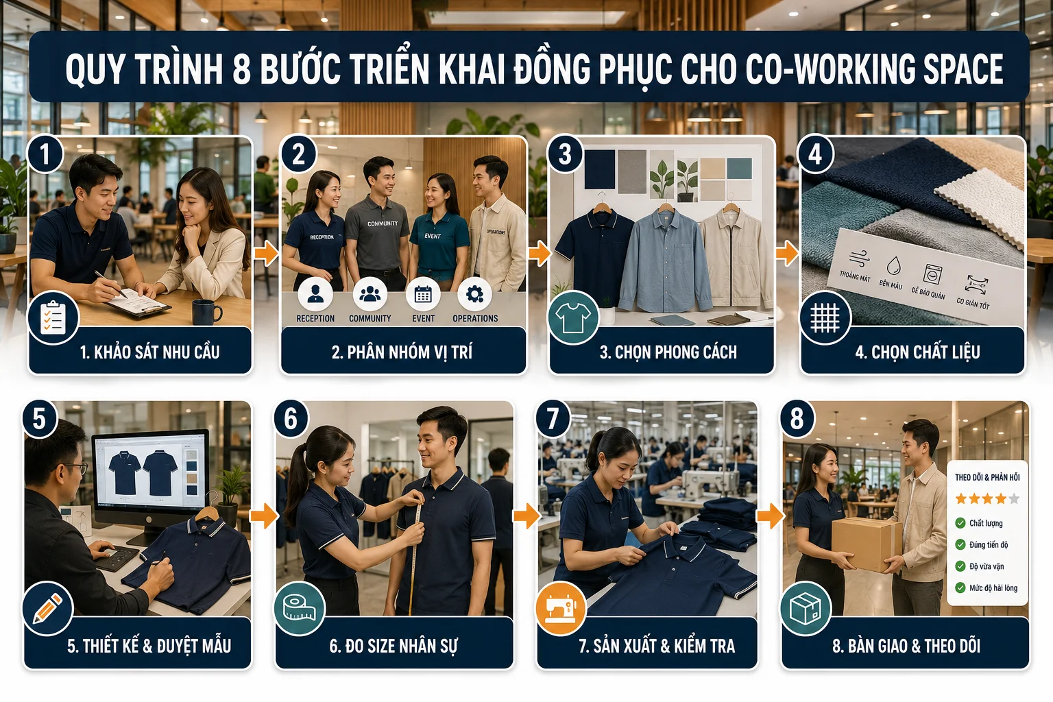 Đồng phục co-working space: Phong cách trẻ, linh hoạt, chuyên nghiệp