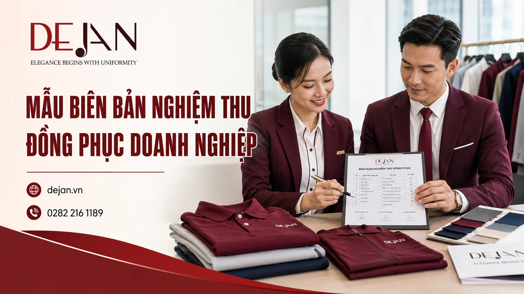 Mẫu biên bản nghiệm thu đồng phục doanh nghiệp: 12 tiêu chí cần ghi thành số liệu