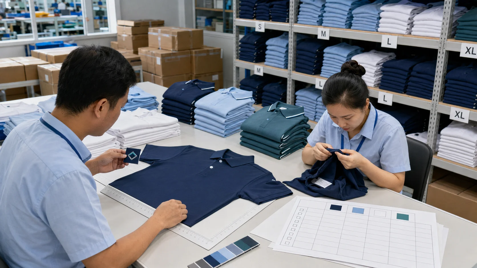 May đồng phục gửi đi nước ngoài