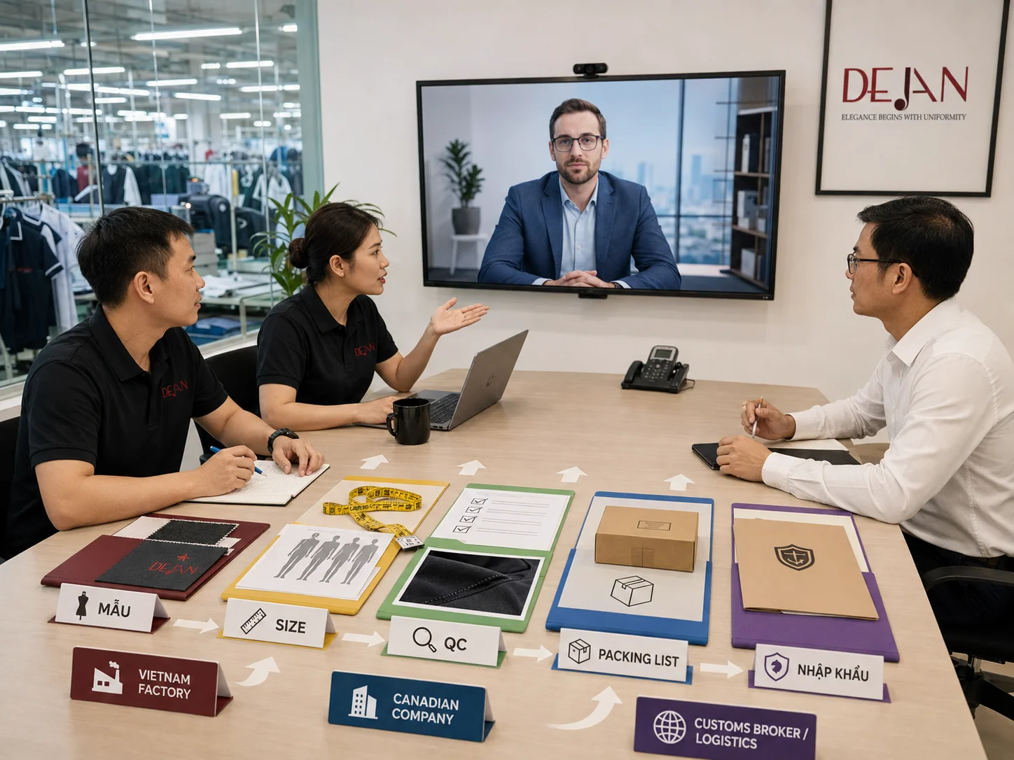 May đồng phục gửi đi Canada: Giải pháp đặt may online từ Việt Nam