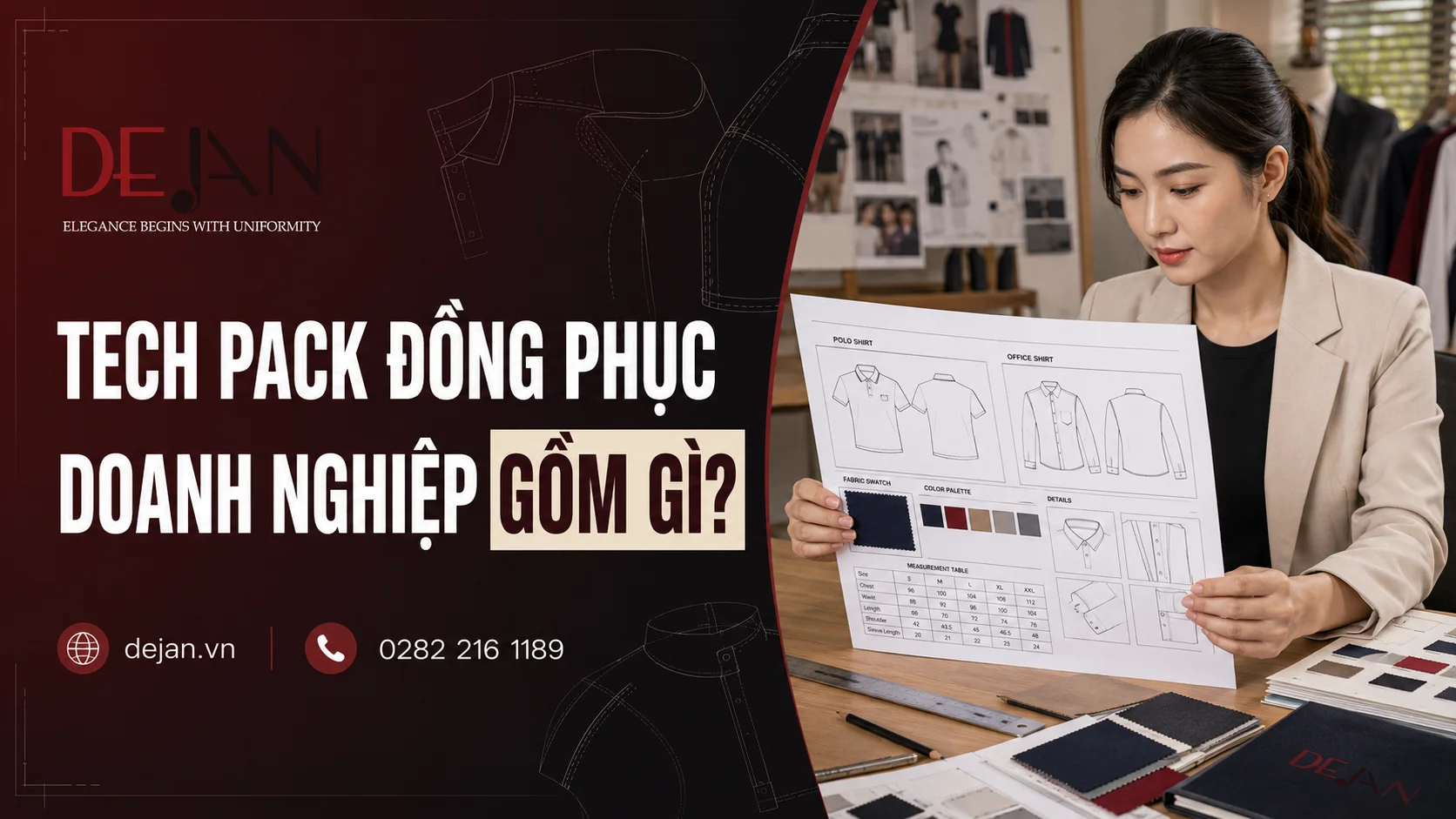 Tech pack đồng phục doanh nghiệp gồm gì? Cách khóa thông số để tái sản xuất không lệch mẫu