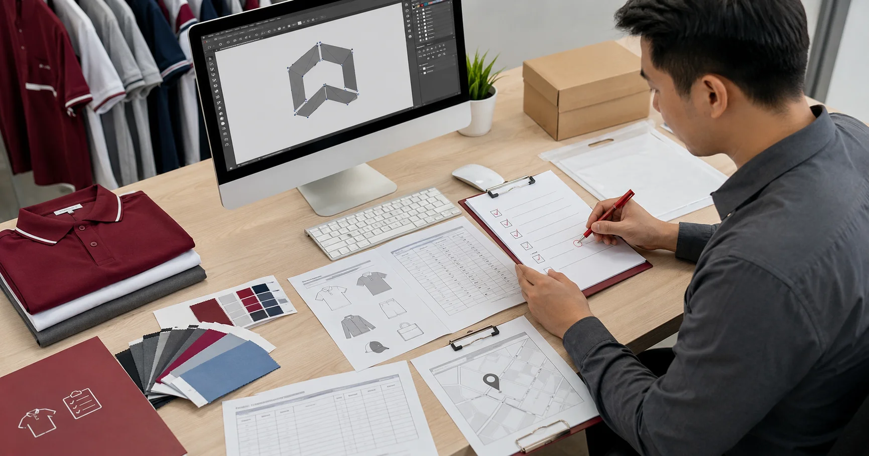May đồng phục gửi đi Hàn Quốc: Từ thiết kế online đến đóng kiện giao hàng