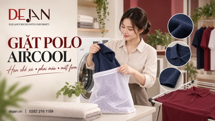 Cách giặt áo polo Aircool để hạn chế xù, phai màu và mất form