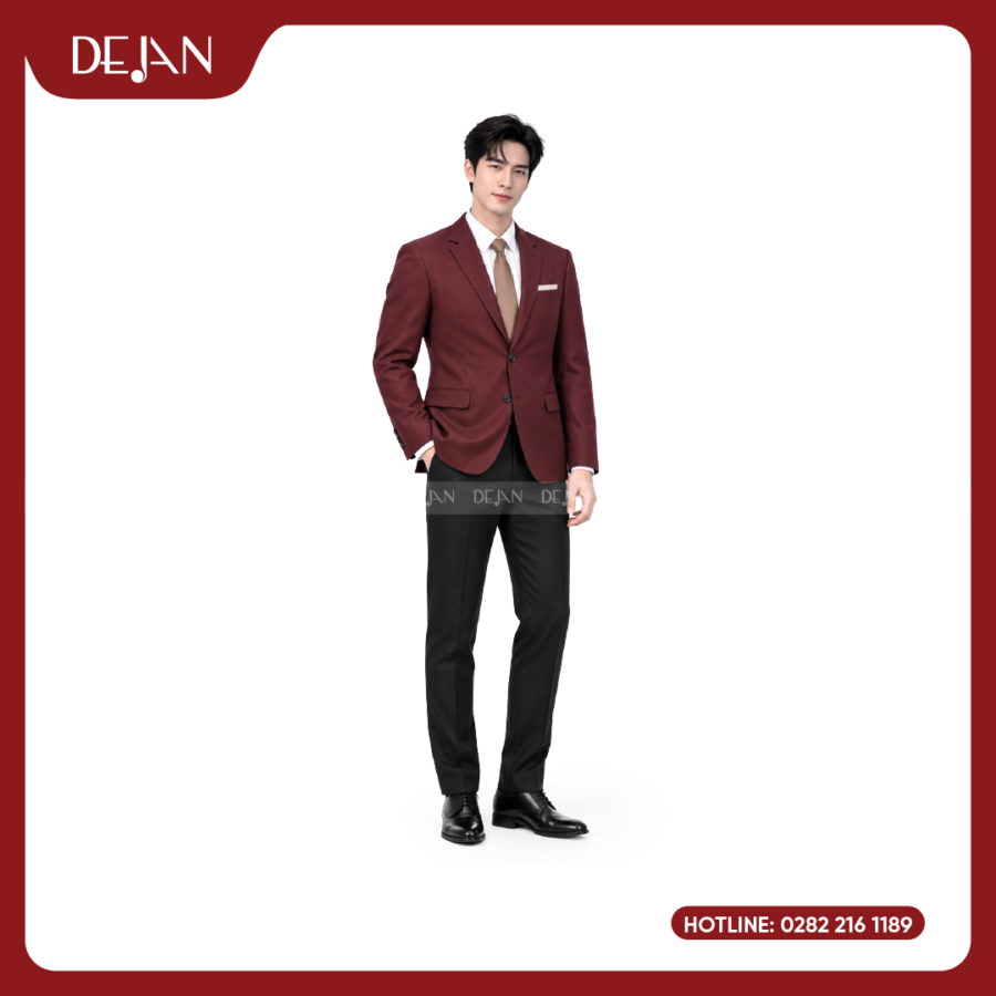 Đồng Phục Quản Lý Nhà Hàng DJDPQLNH1001 - Blazer Đỏ Đô Nam Lịch Lãm
