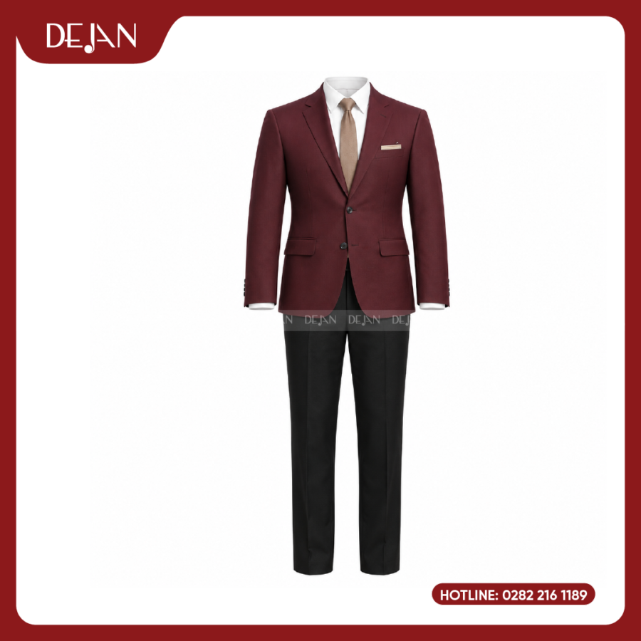 Đồng Phục Quản Lý Nhà Hàng DJDPQLNH1001 - Blazer Đỏ Đô Nam Lịch Lãm