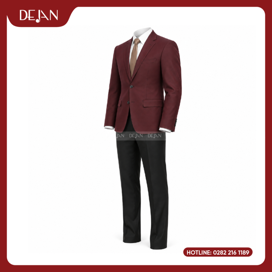Đồng Phục Quản Lý Nhà Hàng DJDPQLNH1001 - Blazer Đỏ Đô Nam Lịch Lãm
