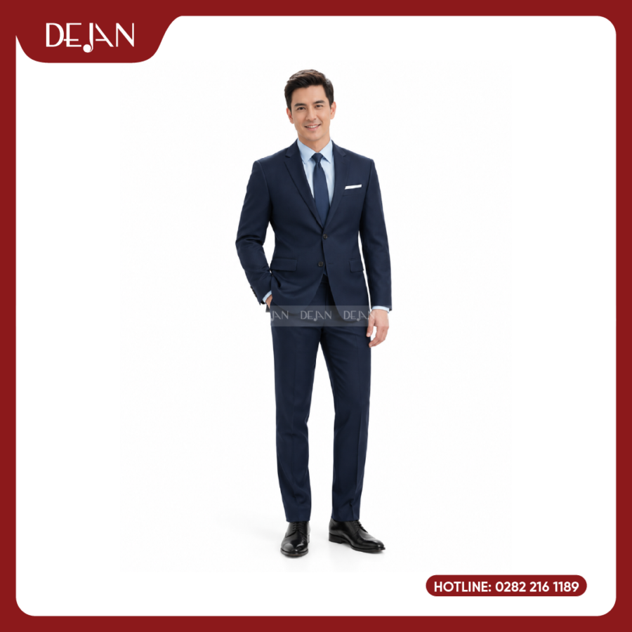 Đồng Phục Quản Lý Nhà Hàng DJDPQLNH1003 - Suit Navy Nam Chuyên Nghiệp
