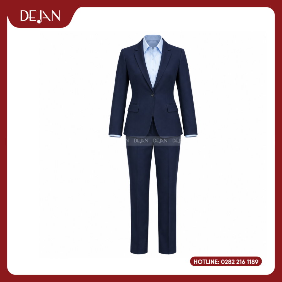 Đồng Phục Quản Lý Nhà Hàng DJDPQLNH1004 - Suit Navy Nữ Thanh Lịch