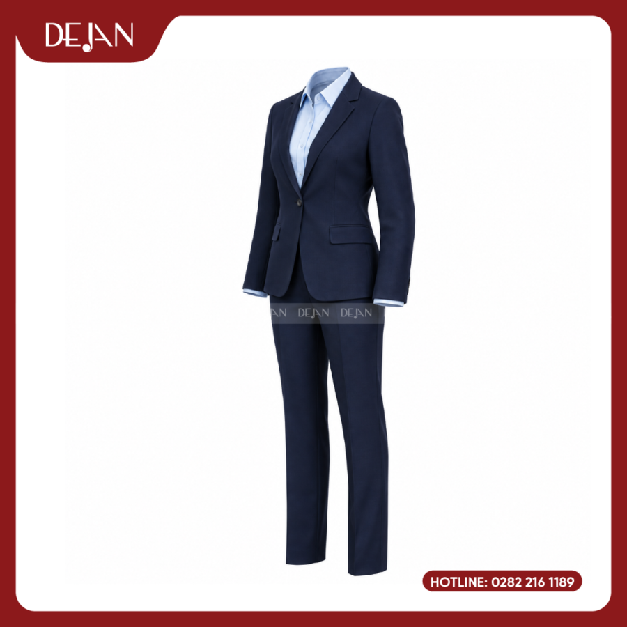 Đồng Phục Quản Lý Nhà Hàng DJDPQLNH1004 - Suit Navy Nữ Thanh Lịch