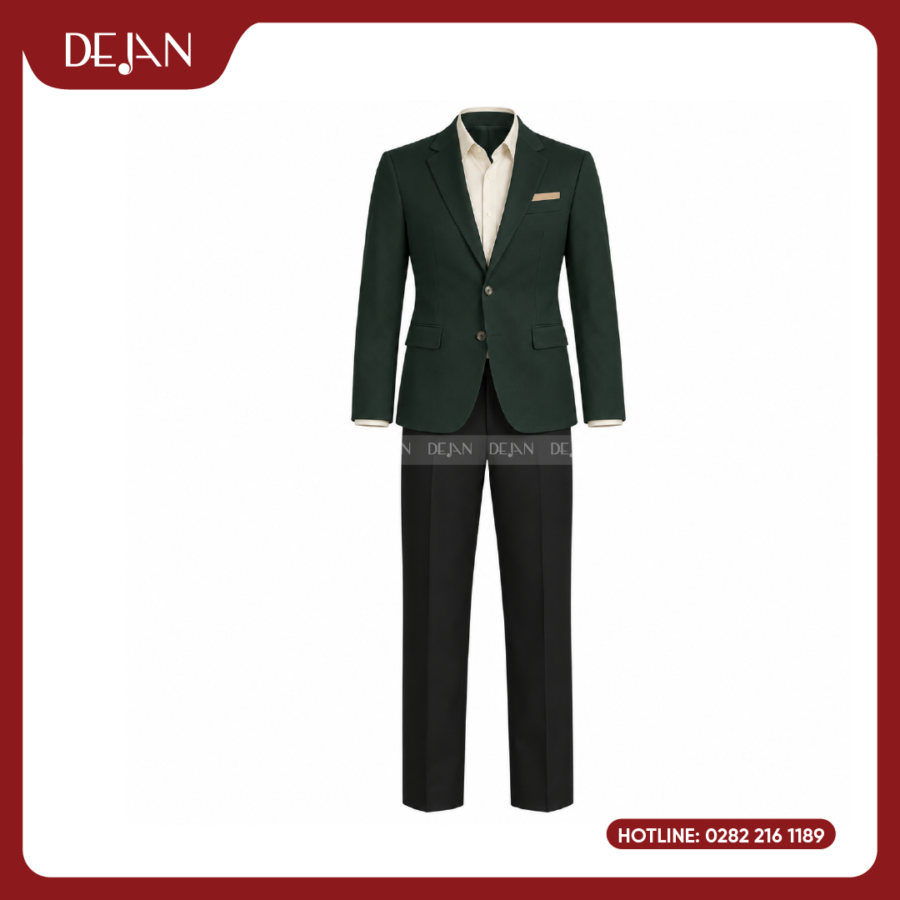 Đồng Phục Quản Lý Nhà Hàng DJDPQLNH1009 - Xanh Lá Đậm Nam Sang Trọng