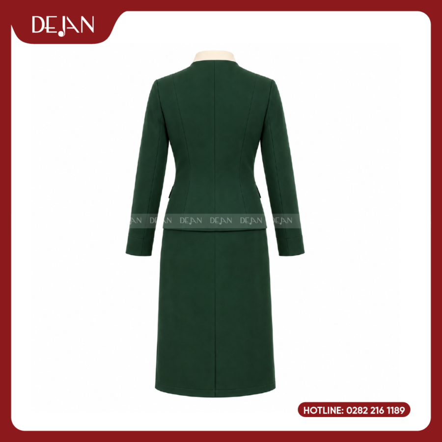 Đồng Phục Quản Lý Nhà Hàng DJDPQLNH1010 - Xanh Lá Đậm Nữ Sang Trọng