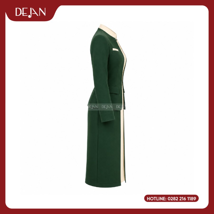 Đồng Phục Quản Lý Nhà Hàng DJDPQLNH1010 - Xanh Lá Đậm Nữ Sang Trọng