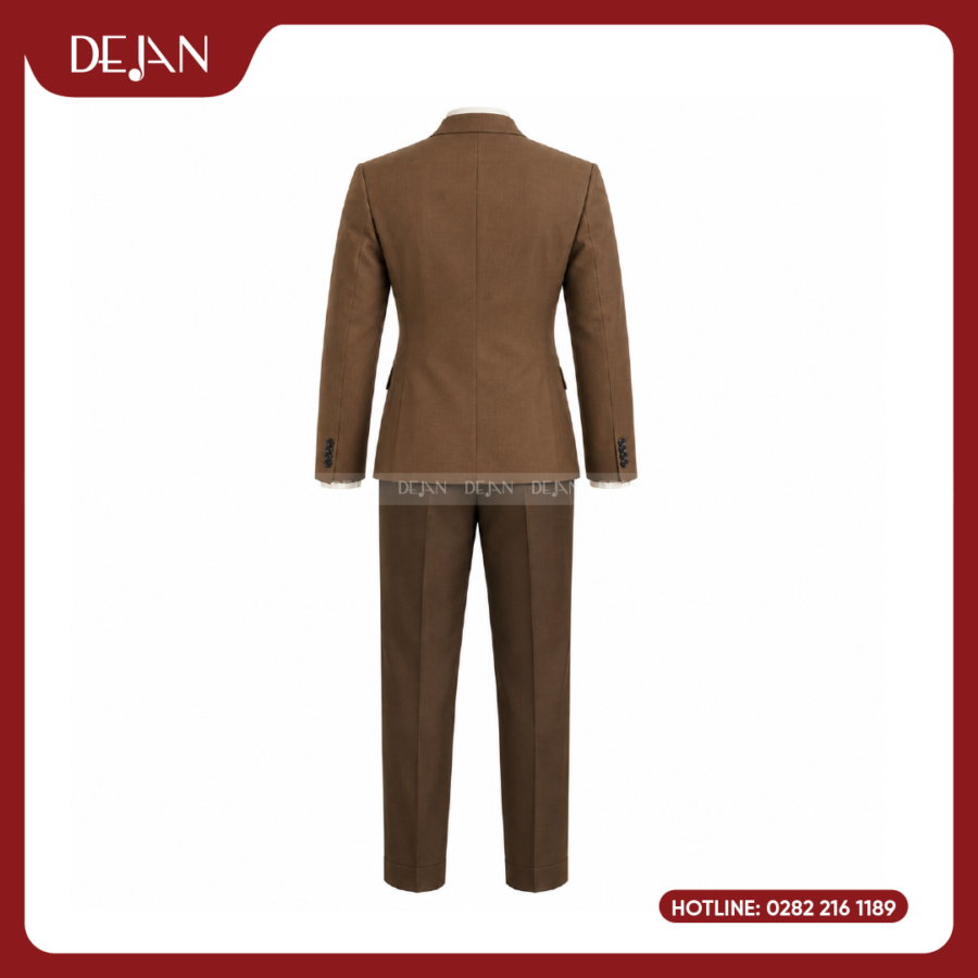 Đồng Phục Quản Lý Nhà Hàng DJDPQLNH1013 - Suit Nâu Nam Cá Tính, Ấm Áp
