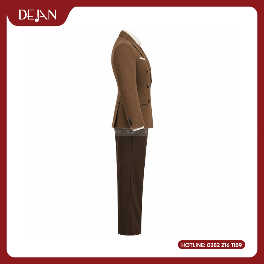Đồng Phục Quản Lý Nhà Hàng DJDPQLNH1013 - Suit Nâu Nam Cá Tính, Ấm Áp